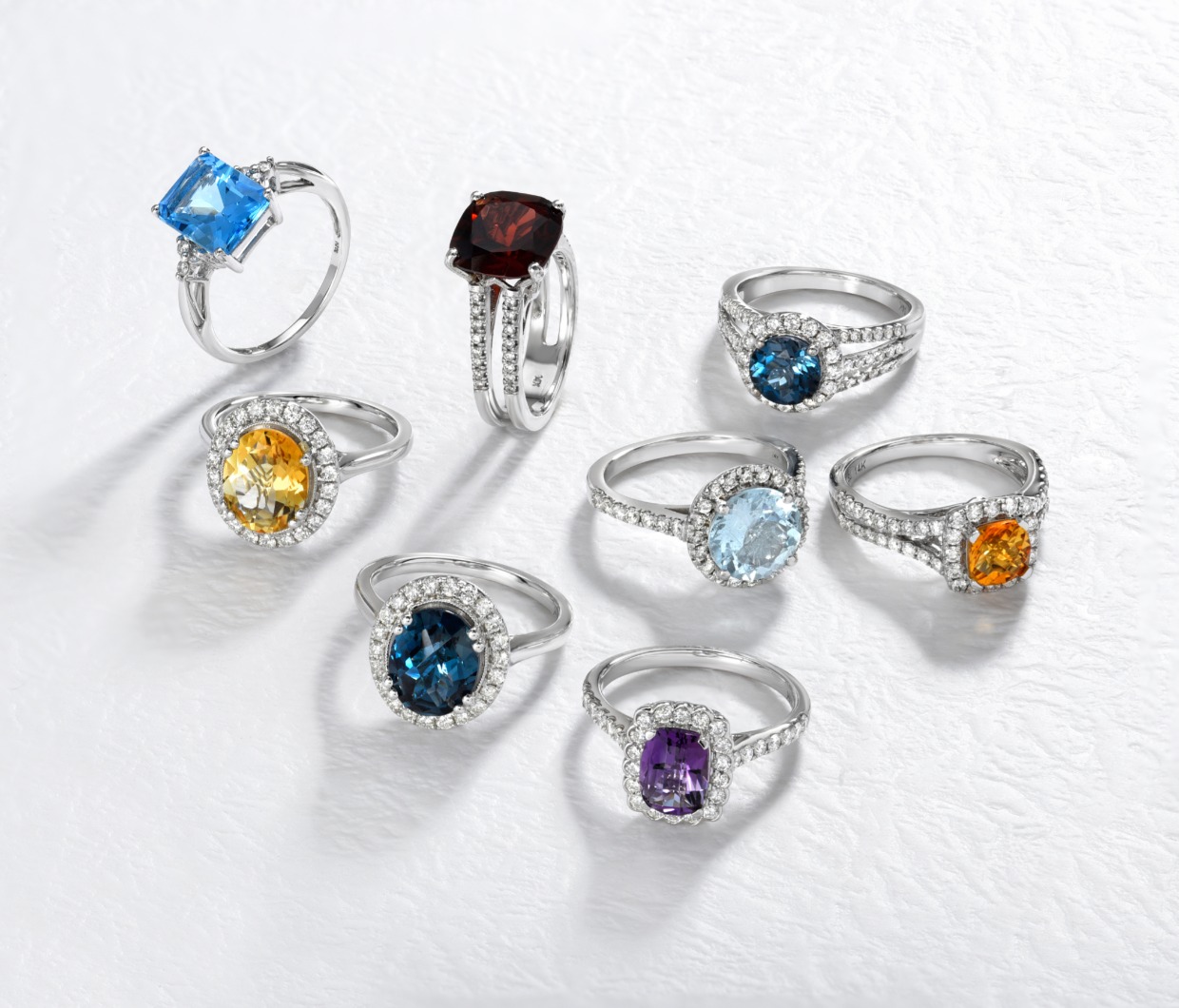 gemstone engagement rings from diamond wish