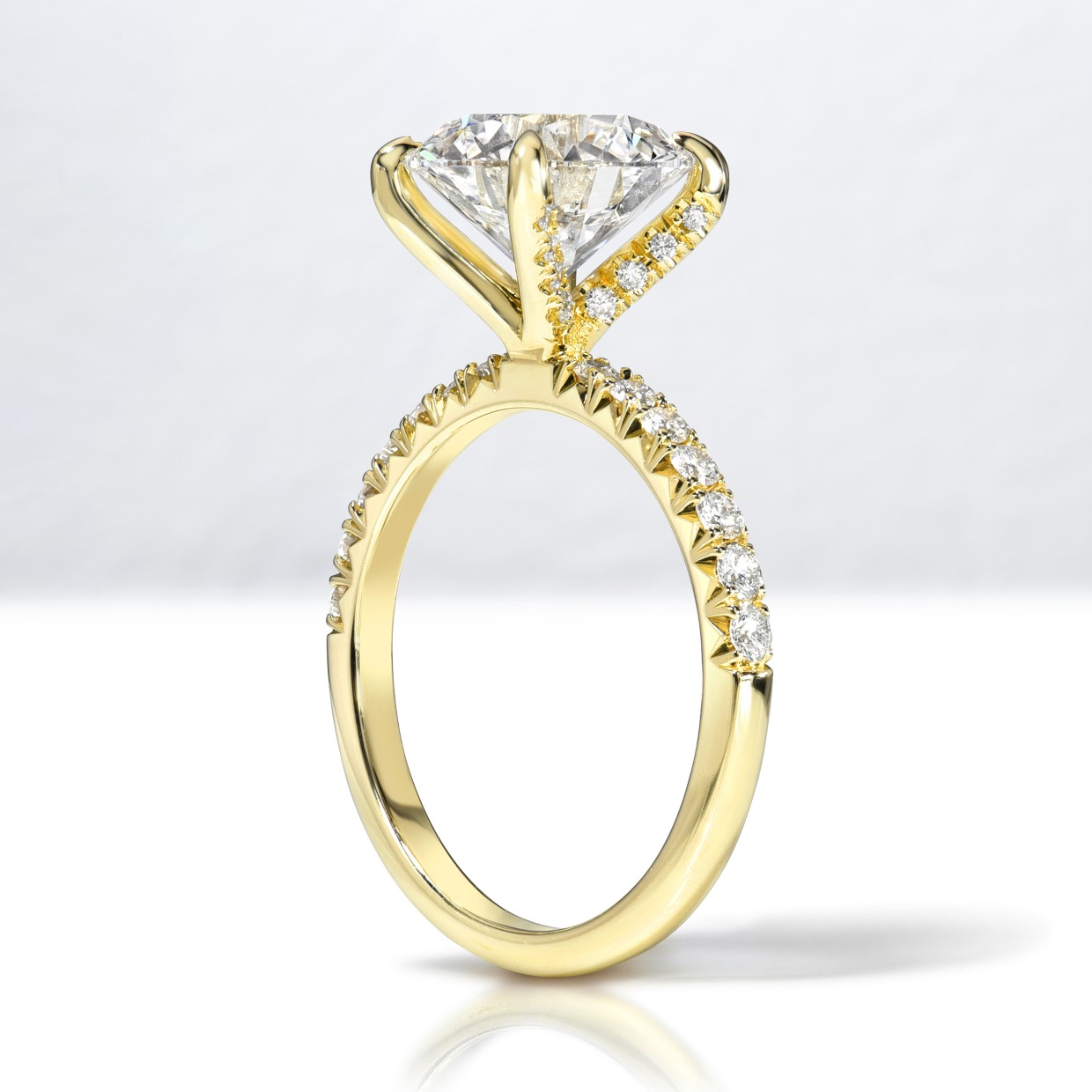 yellow gold solitaire engagement ring from diamond wish