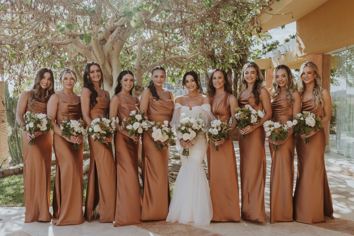 terracotta bridesmaid dresses