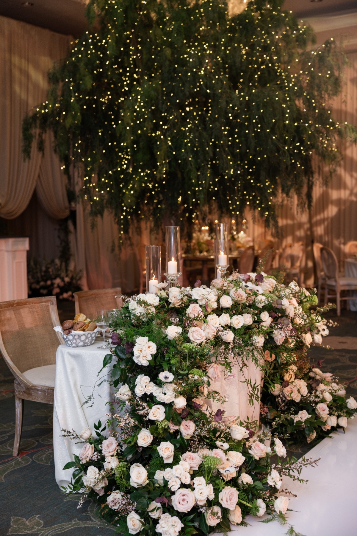 blush and ivory wedding reception ideas