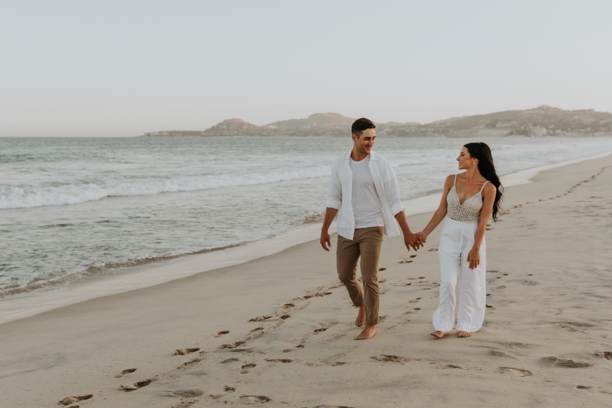 linen outfit for bride