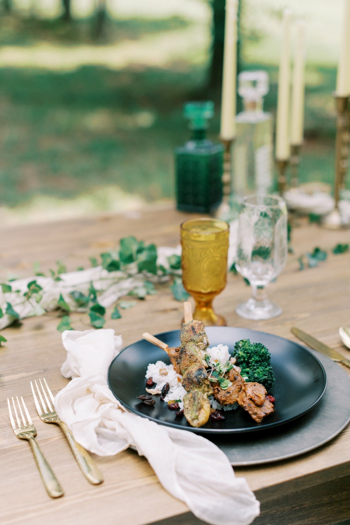 curated wedding menu