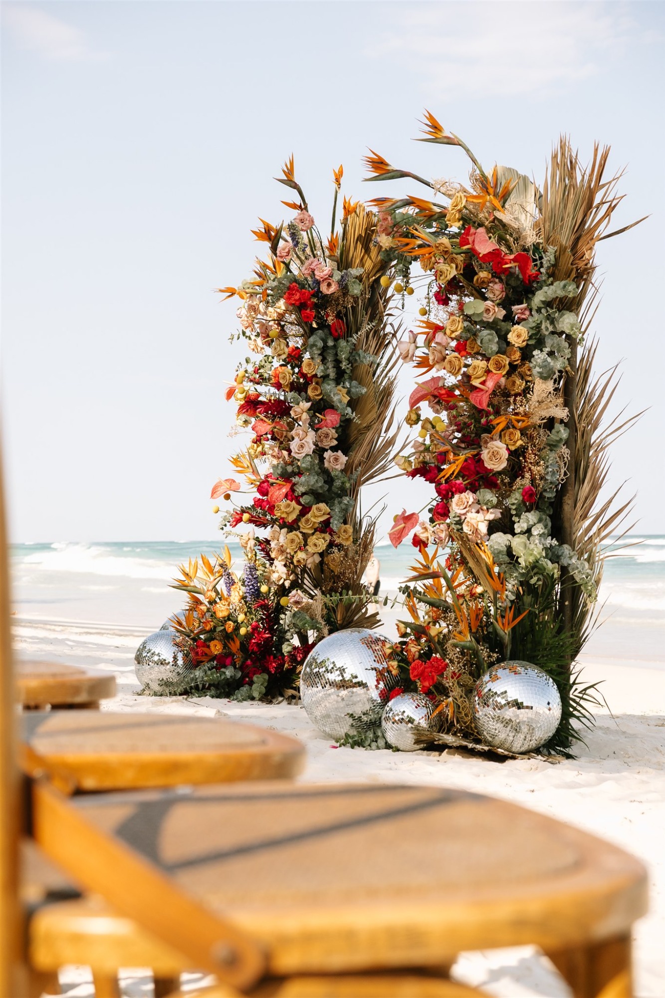 fall tropical wedding color palette