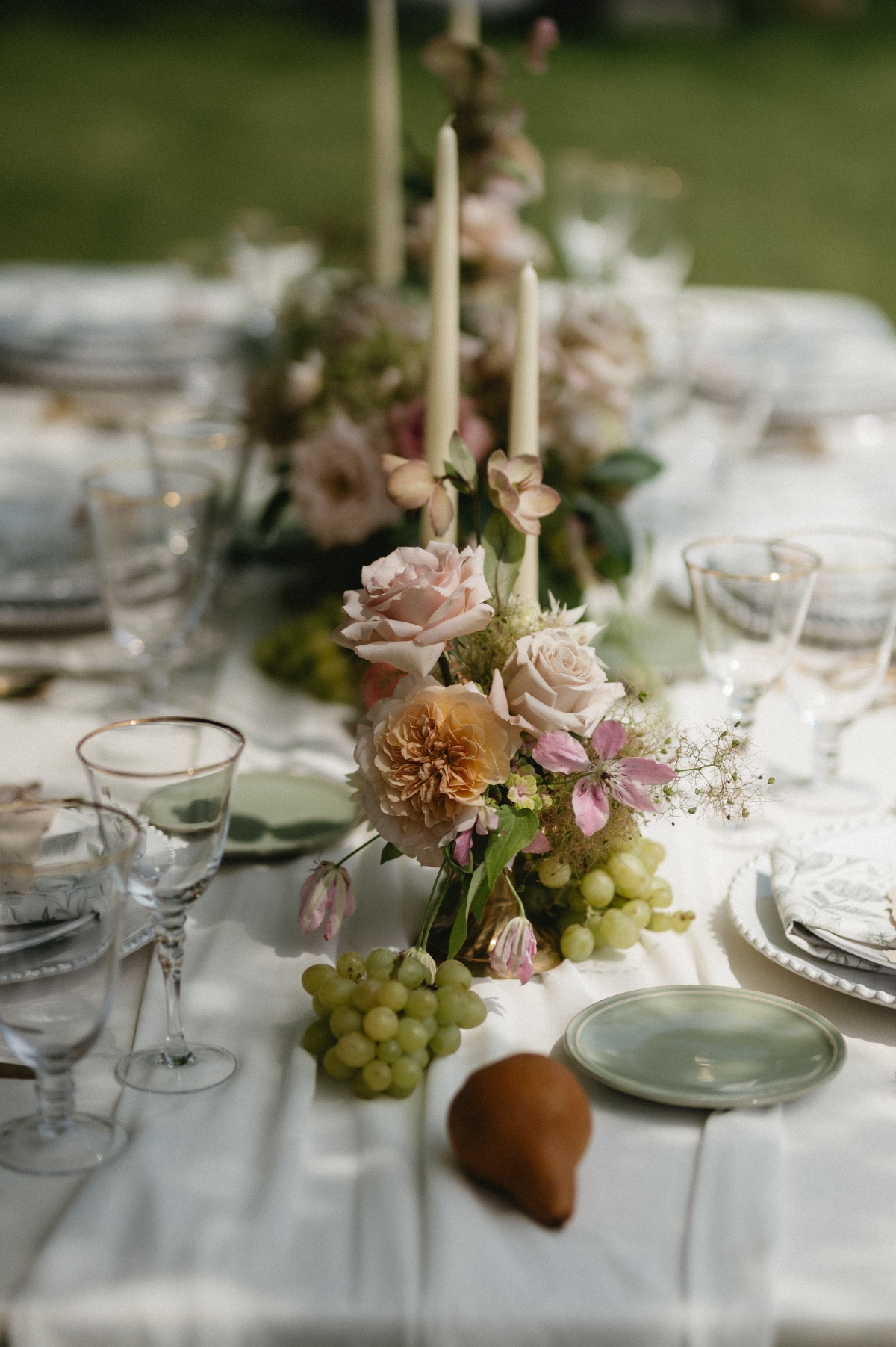 European-inspired centerpieces