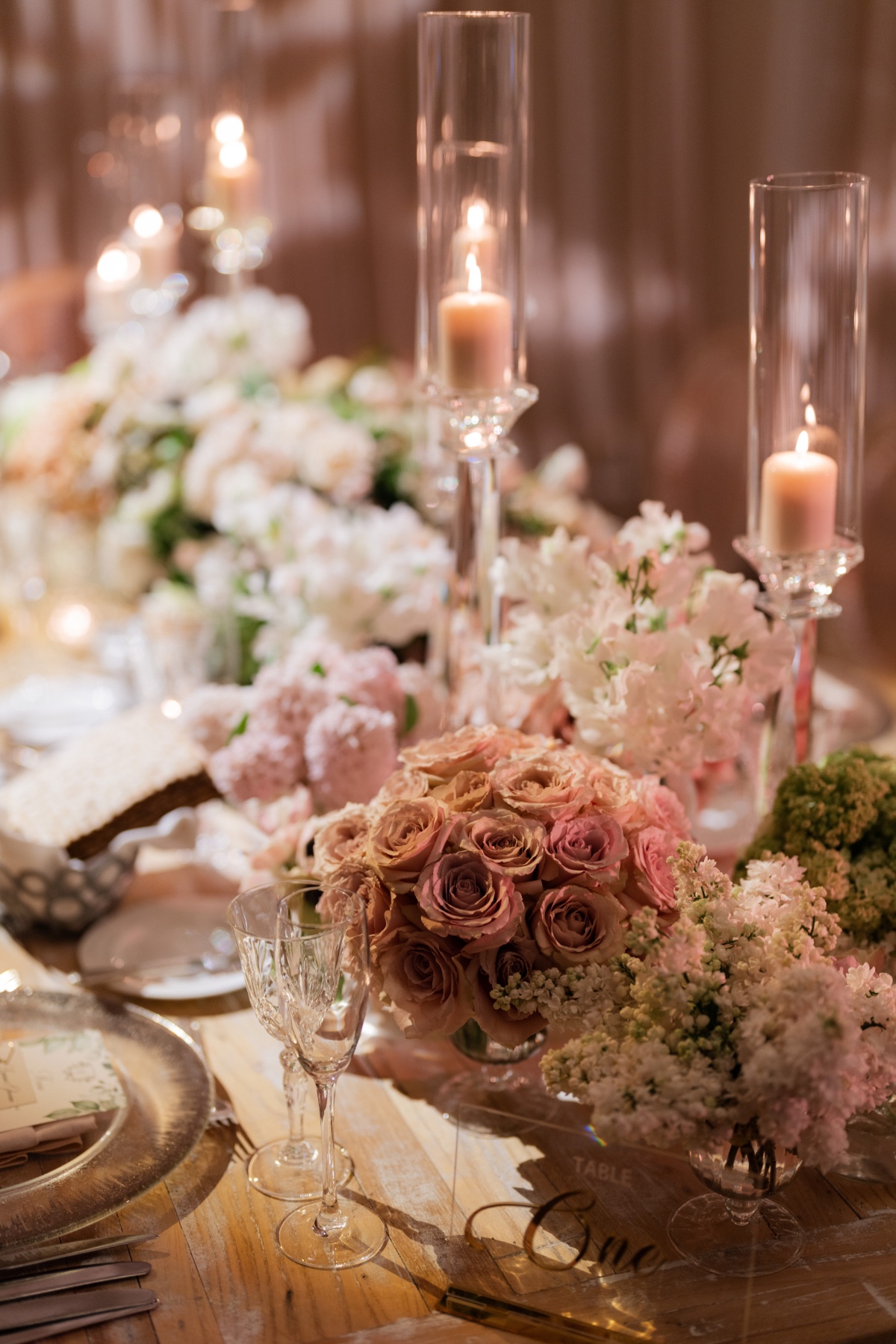 blush ballroom wedding reception ideas