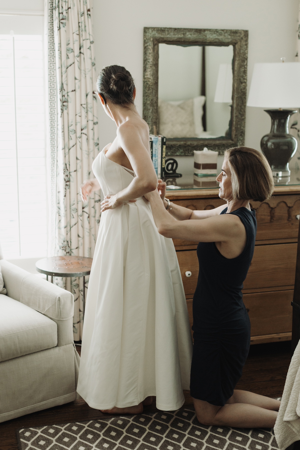 v-back wedding dress