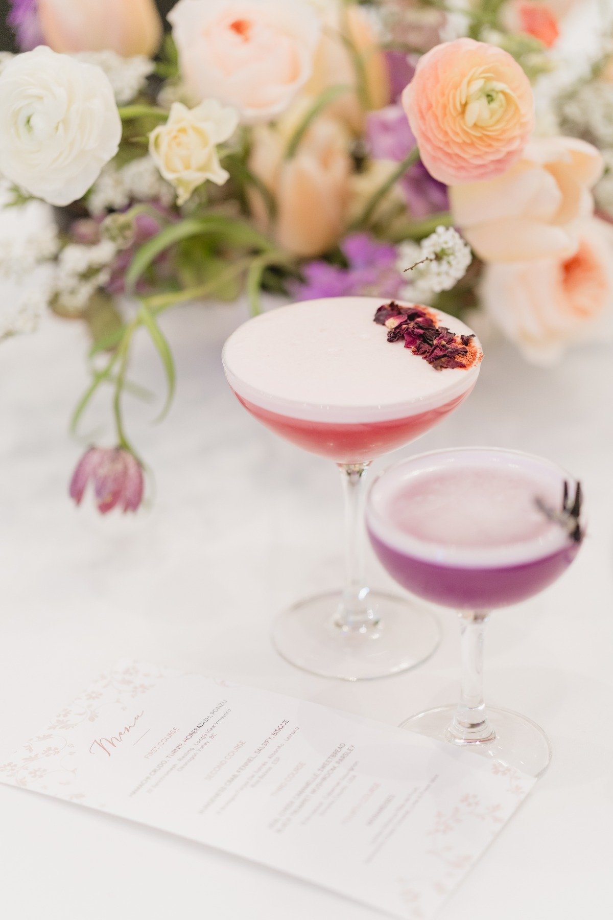 custom floral cocktails