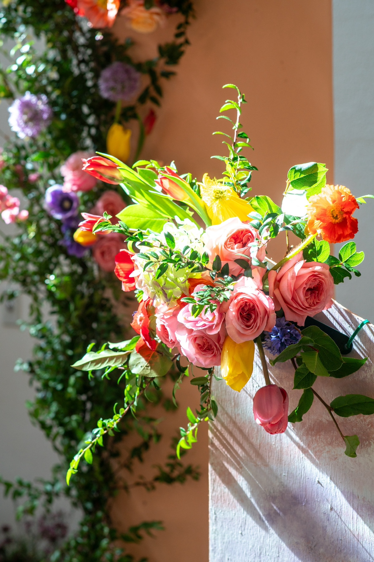 jewel-tone flower arrangements