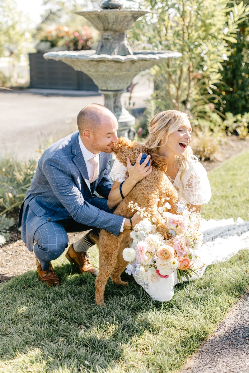 fur baby wedding photography