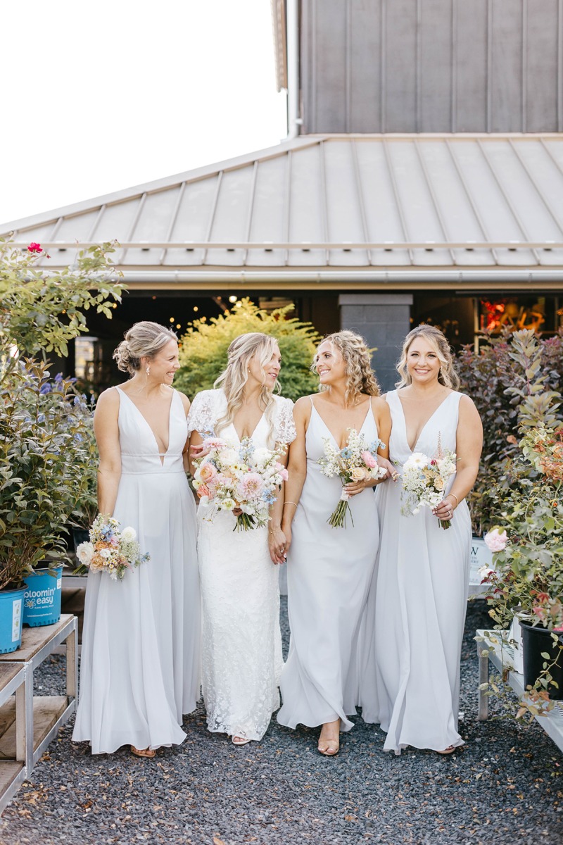 pastel blue bridesmaid dresses