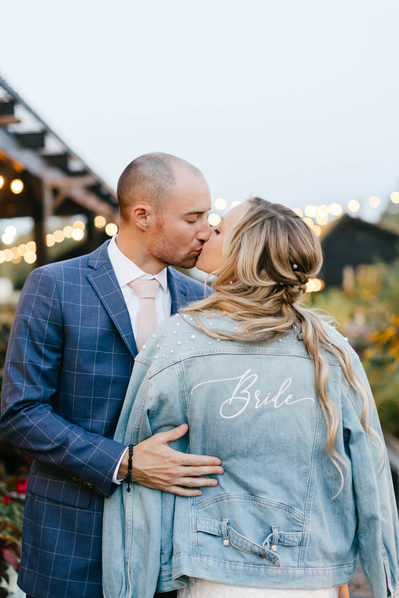 bride jean jacket for wedding