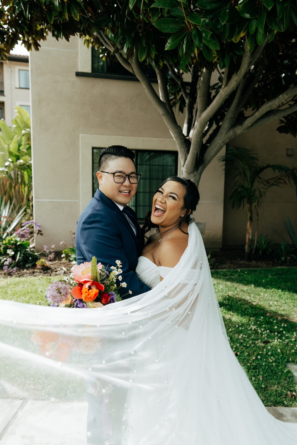 bright wedding flowers