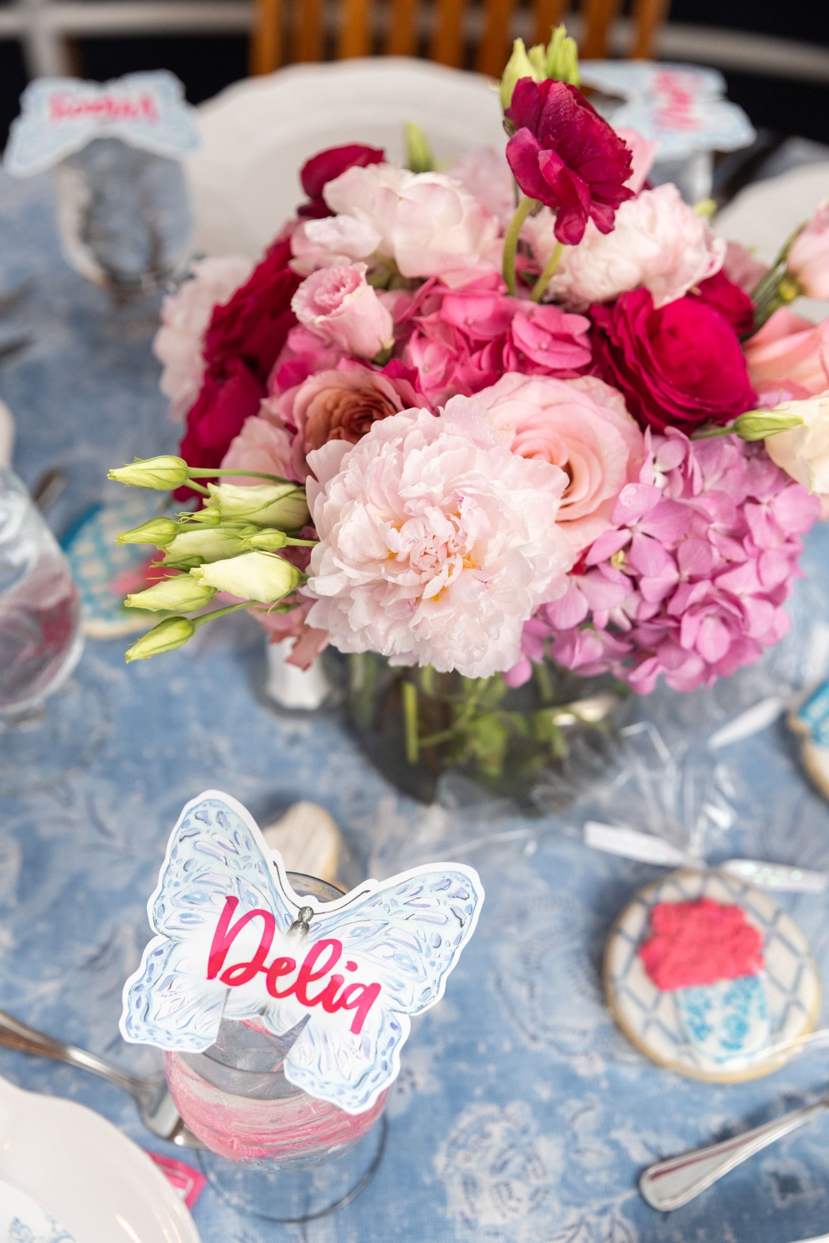 pink and blue bridal shower inspiration