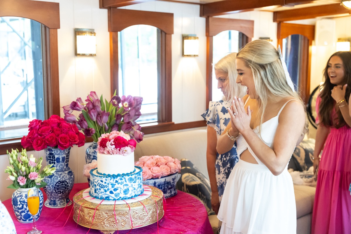 blue and pink bridal shower ideas