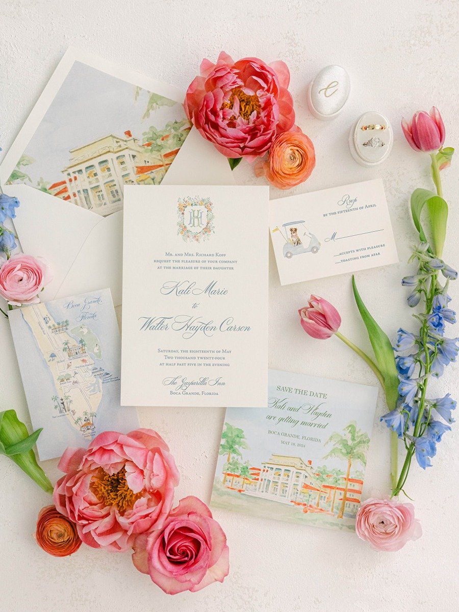 This colorful floridian wedding proves every couple needs a monogram