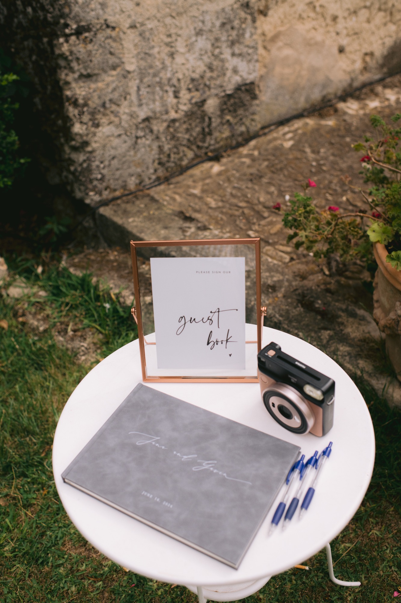 Polaroid guest book