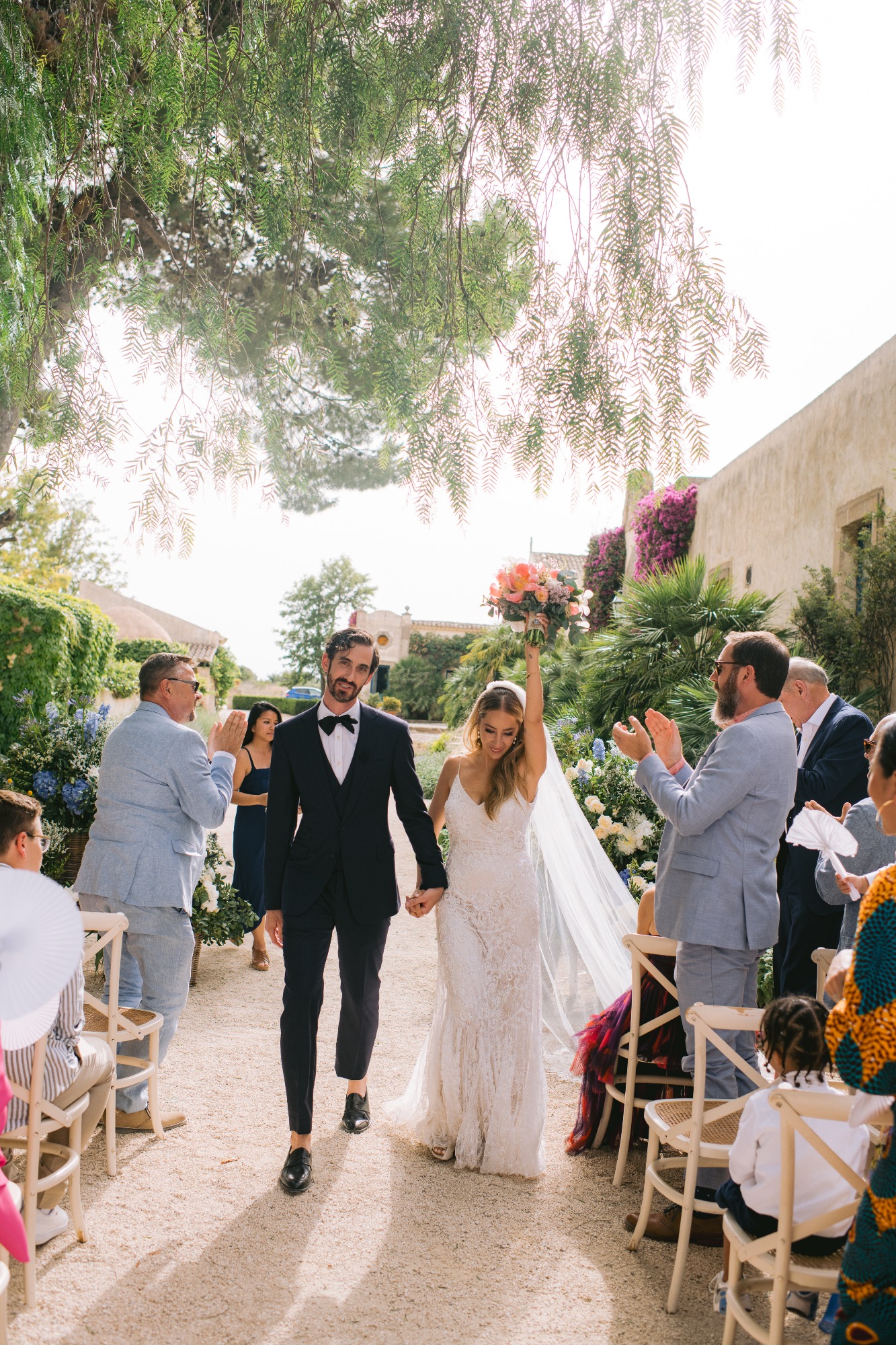 wedding ceremony in a garden