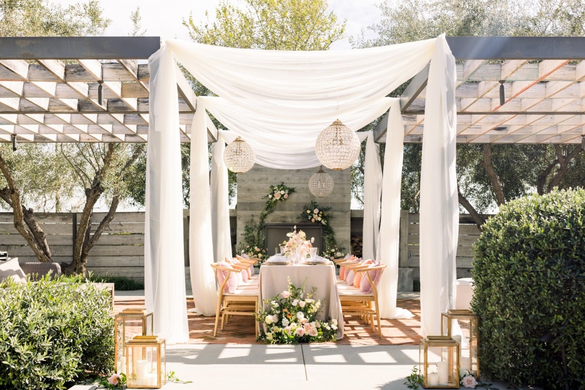 elegant reception drapery