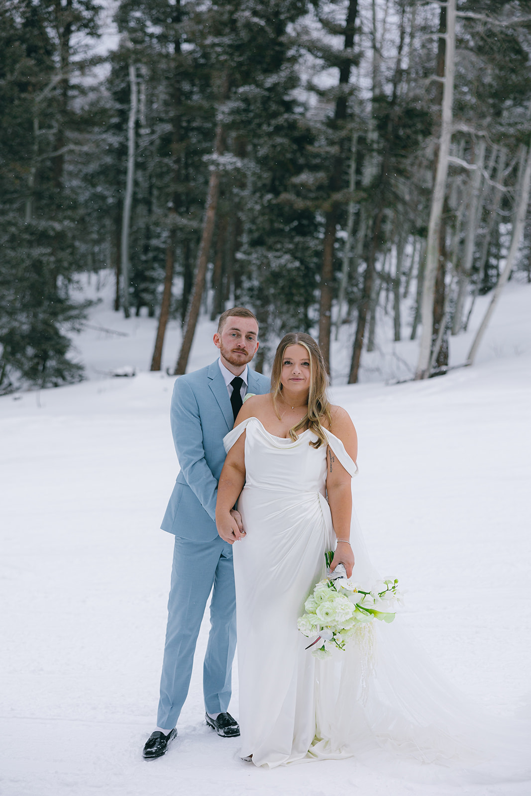 off the shoulder wedding dress