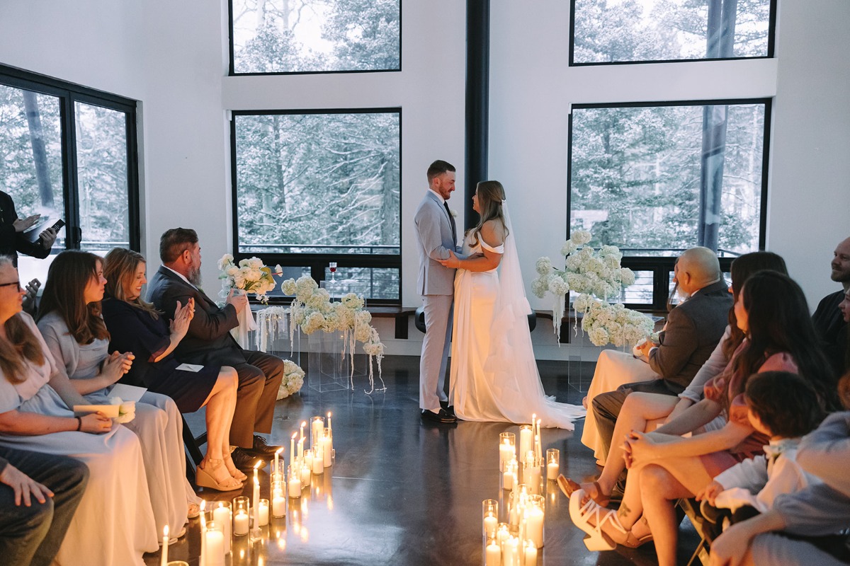 candlelit wedding ceremony