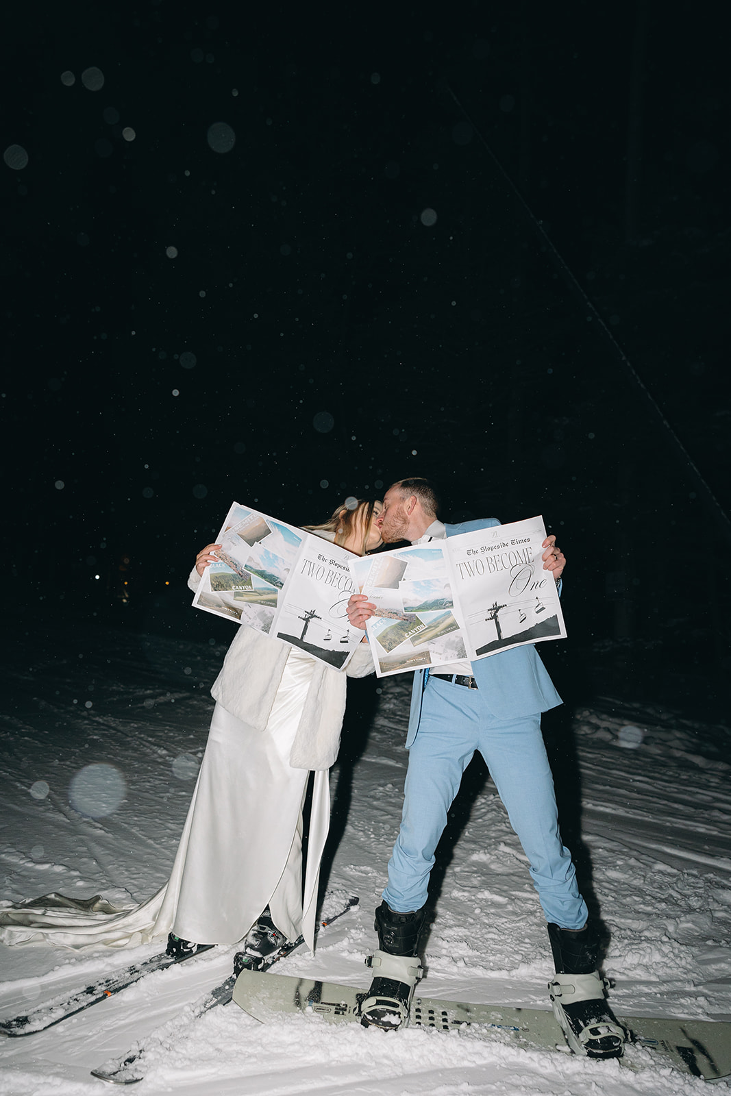 vintage ski wedding