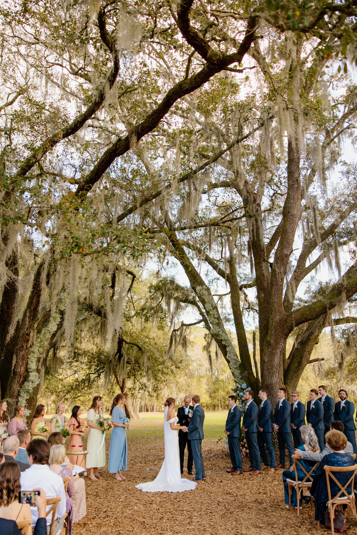 Spanish moss wedding ceremony