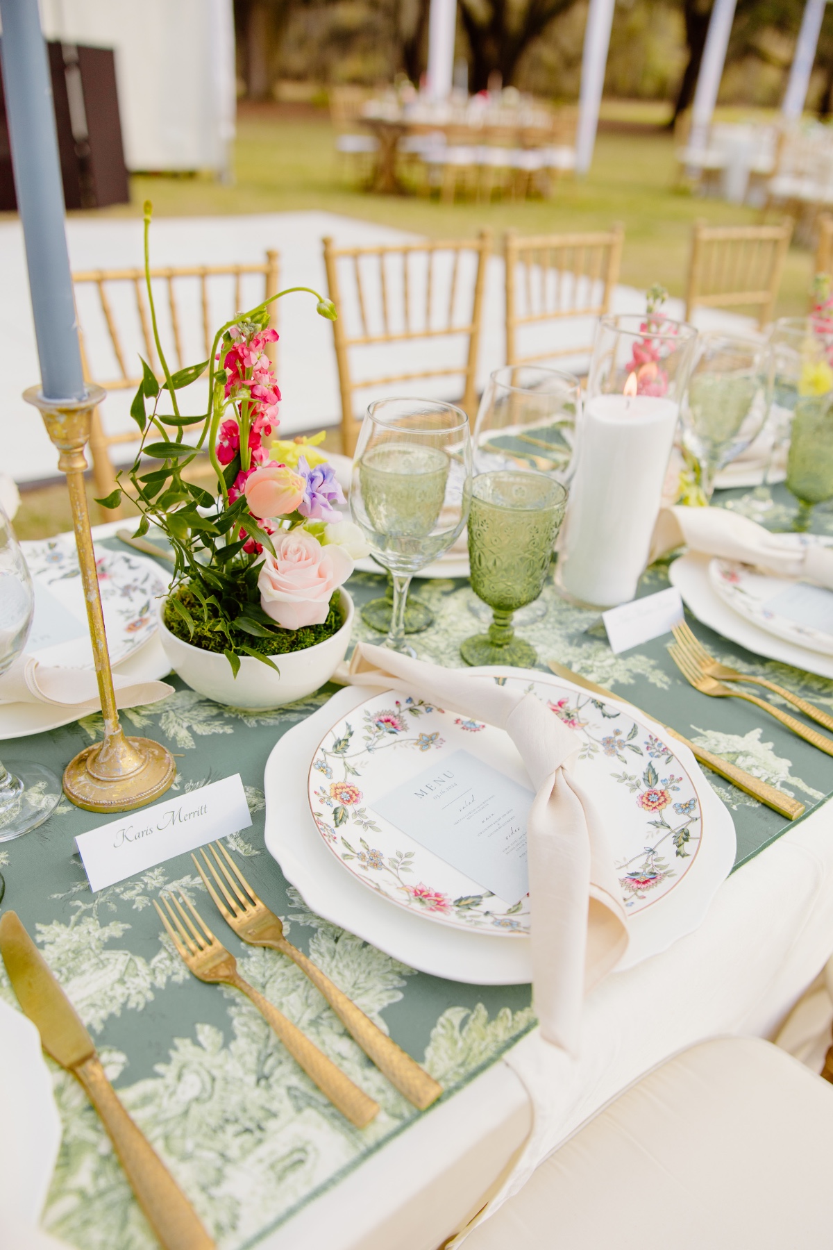 garden inspired place settings