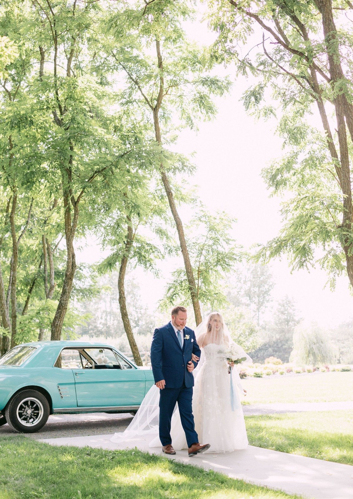 vintage blue car