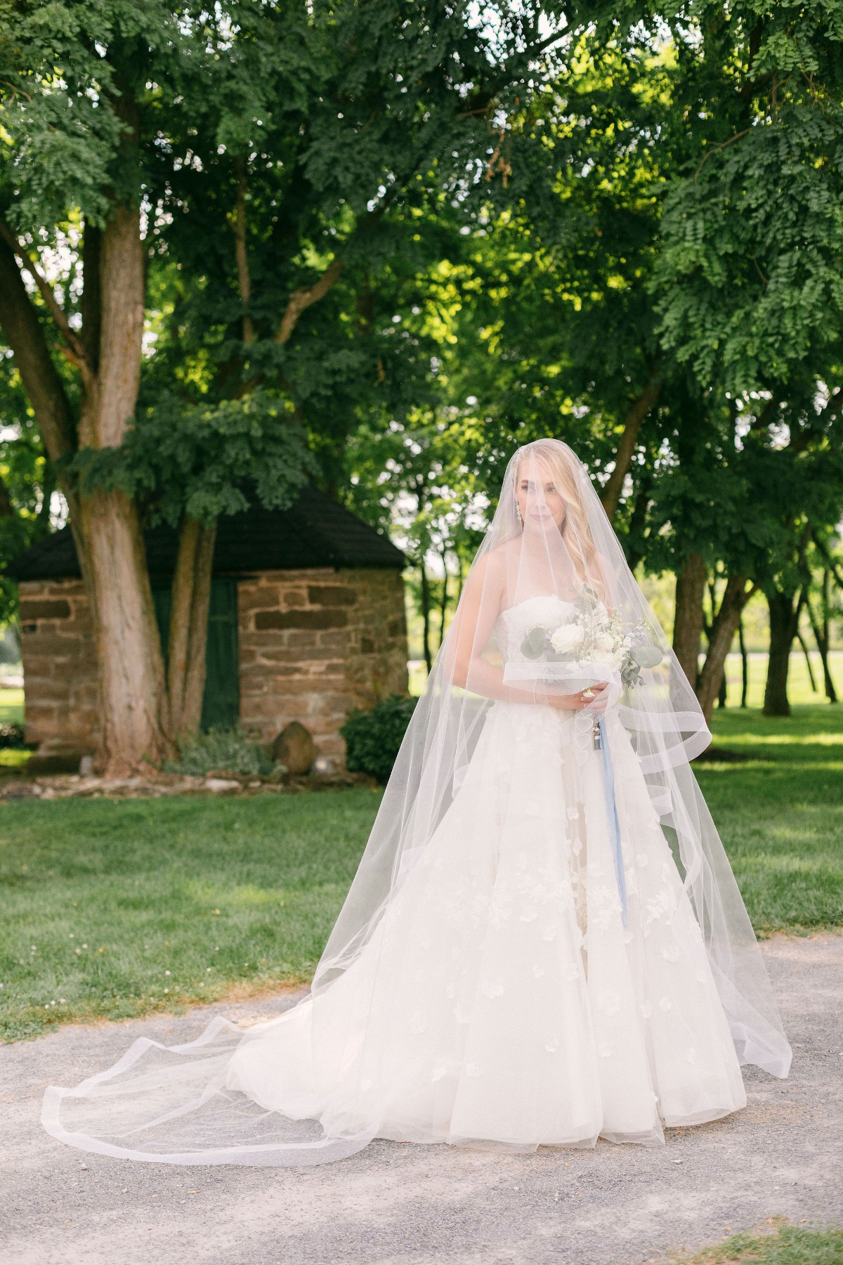 floral applique wedding dress