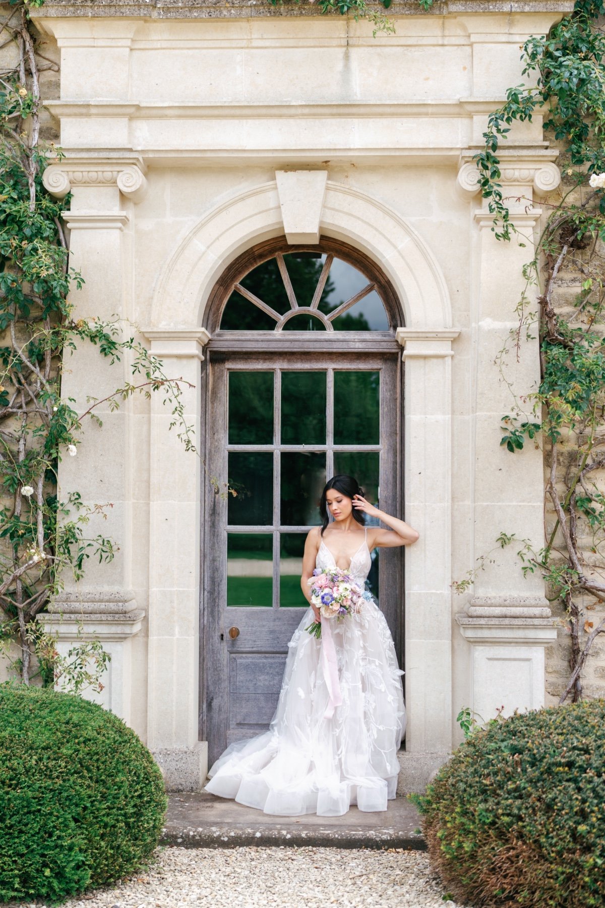 floral accent bridal gown