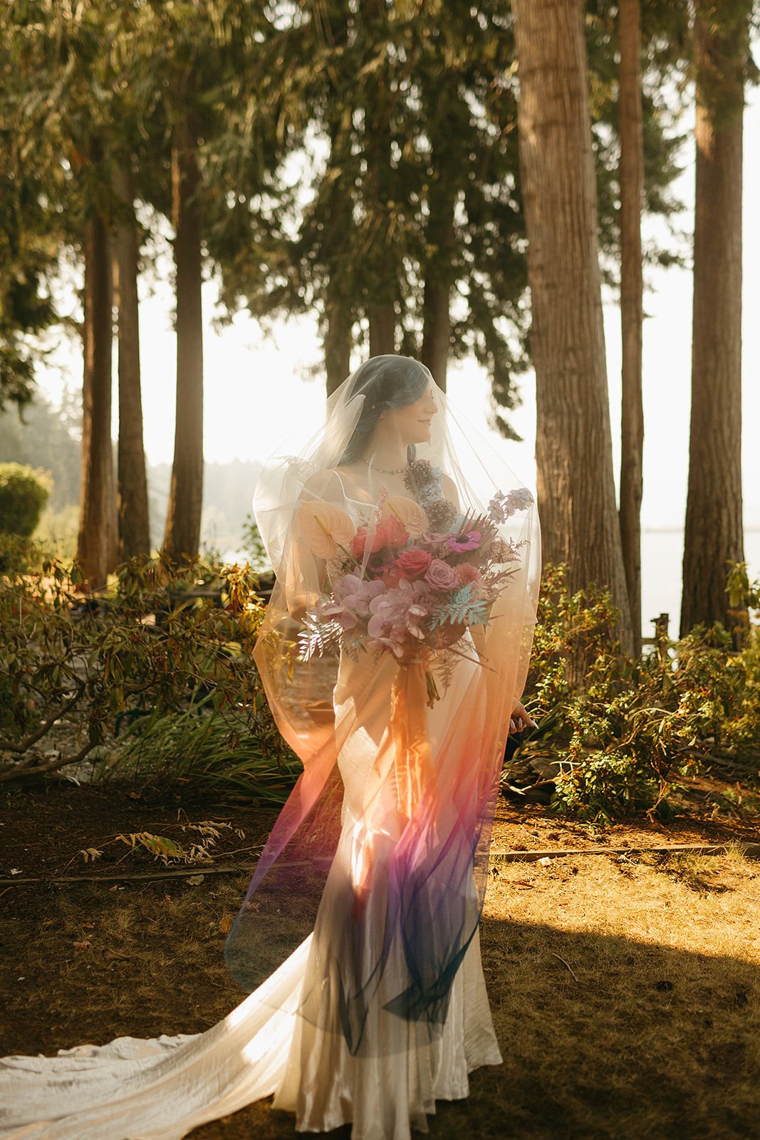 rainbow bridal accessories