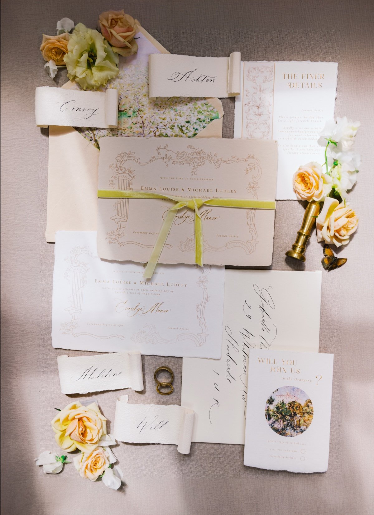 vintage inspired wedding invitations