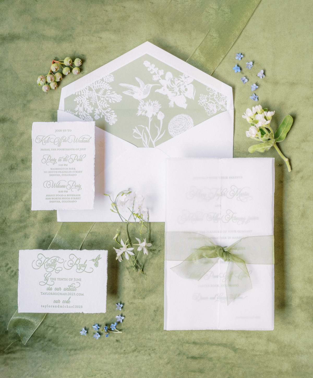 botanical wedding invitations