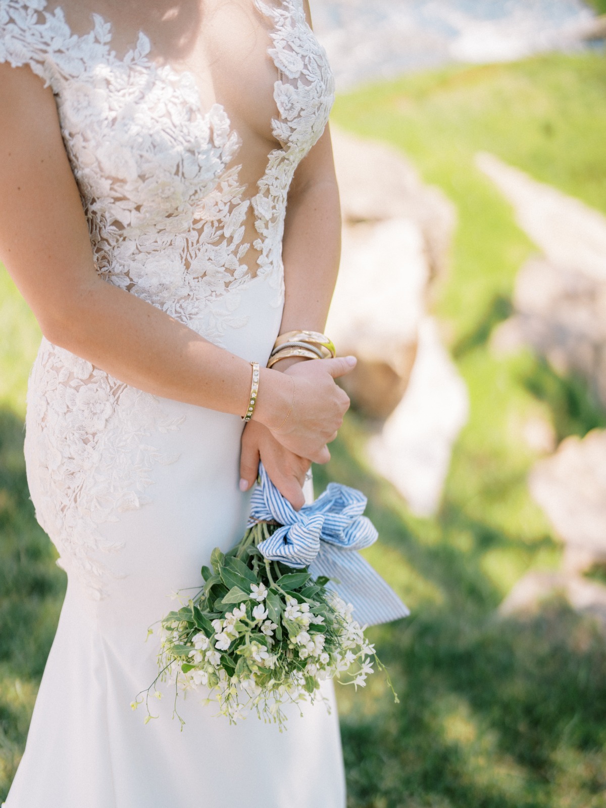 seersucker bouquet bow