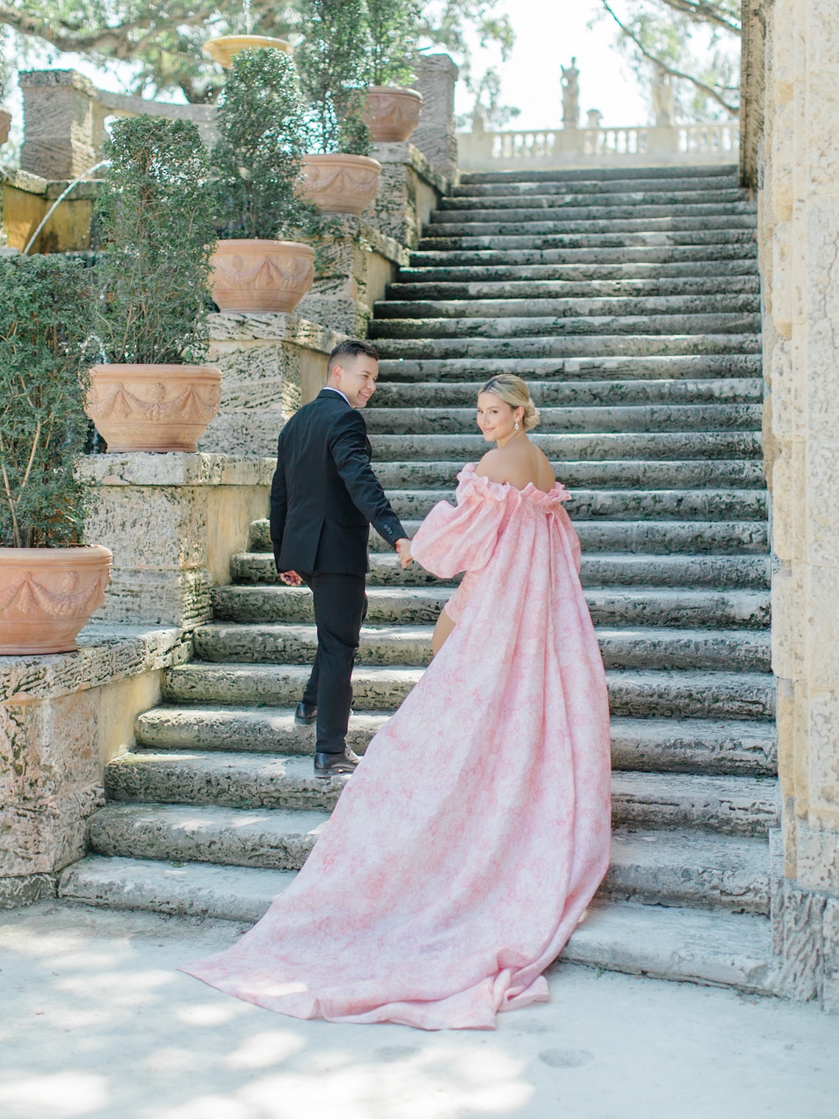 pink gown for wedding