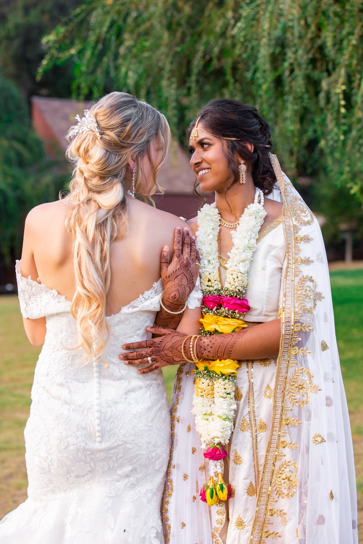 toussled braid updo for wedding