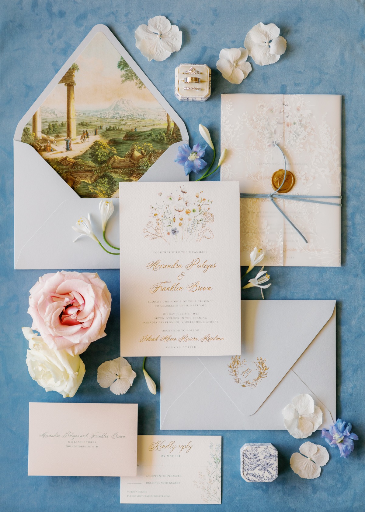 floral-inspired wedding invitations