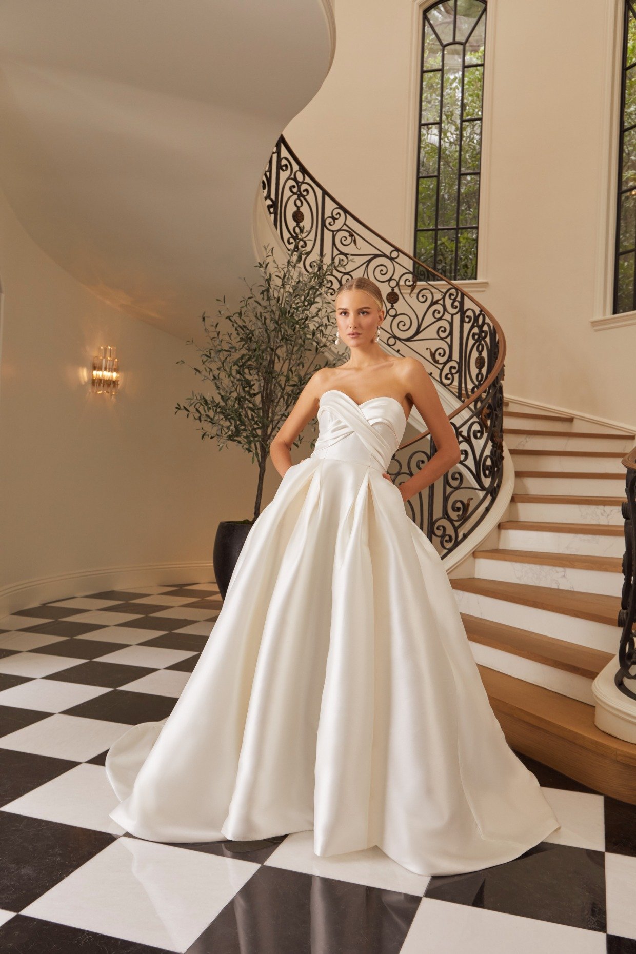 Lorelai by casablanca satin timeless ballgown