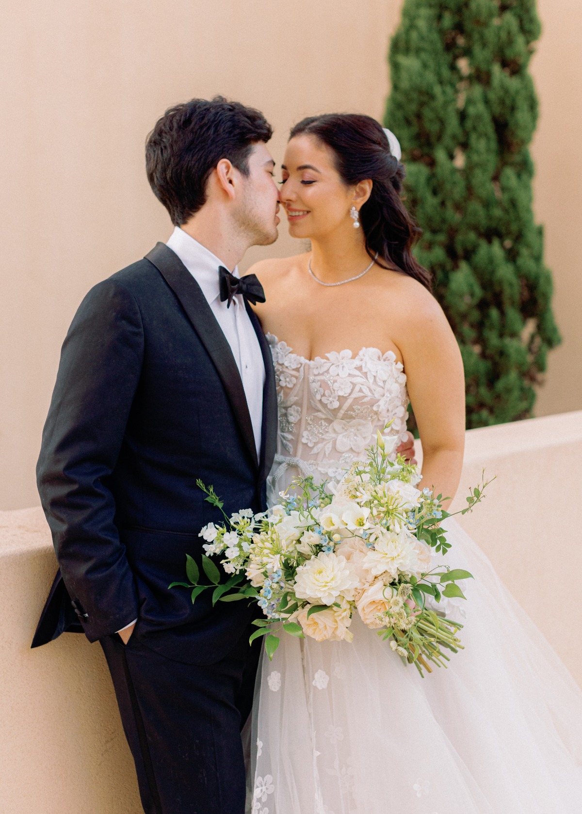 white and greenery bouquet