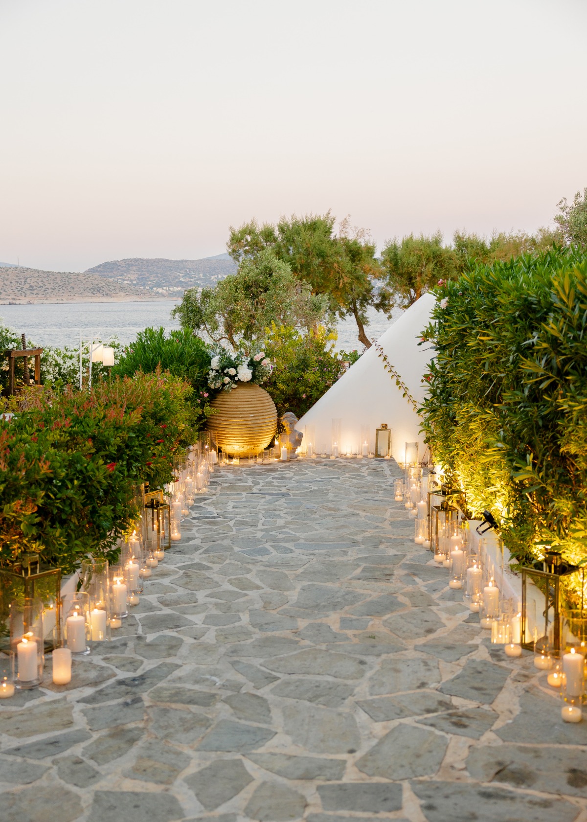 candlelit entryway