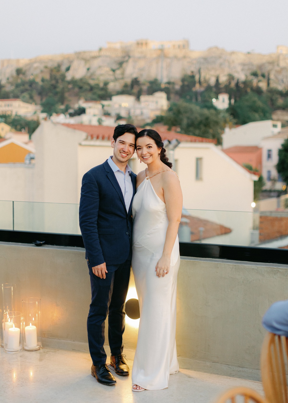 white silk slip dress for bride