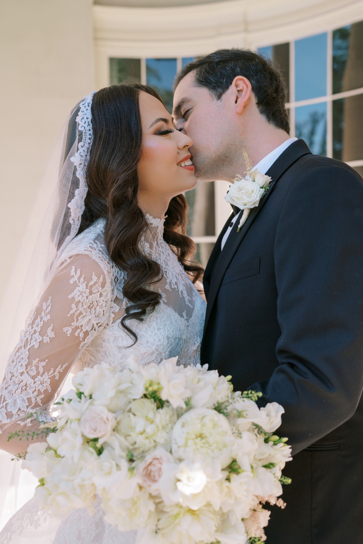 long sleeve lace wedding gown