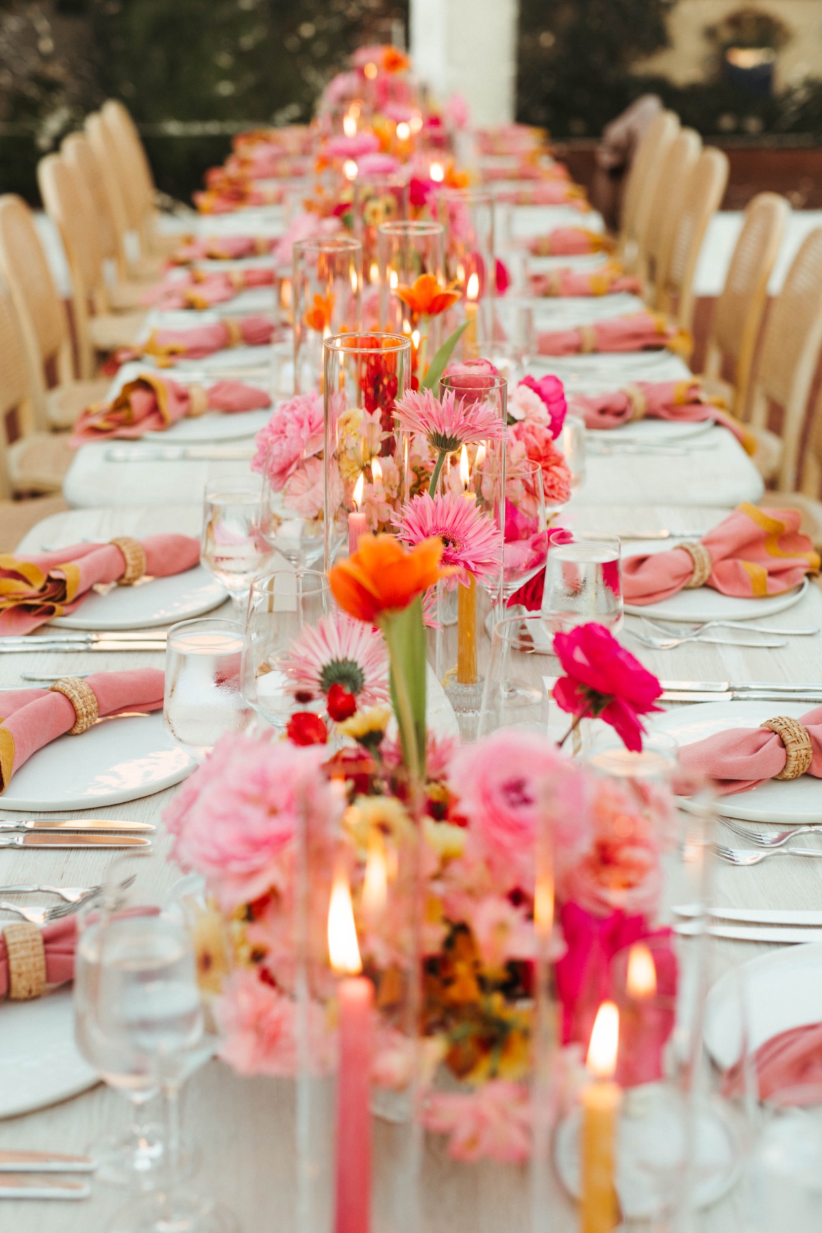 Pink and Orange Flowers