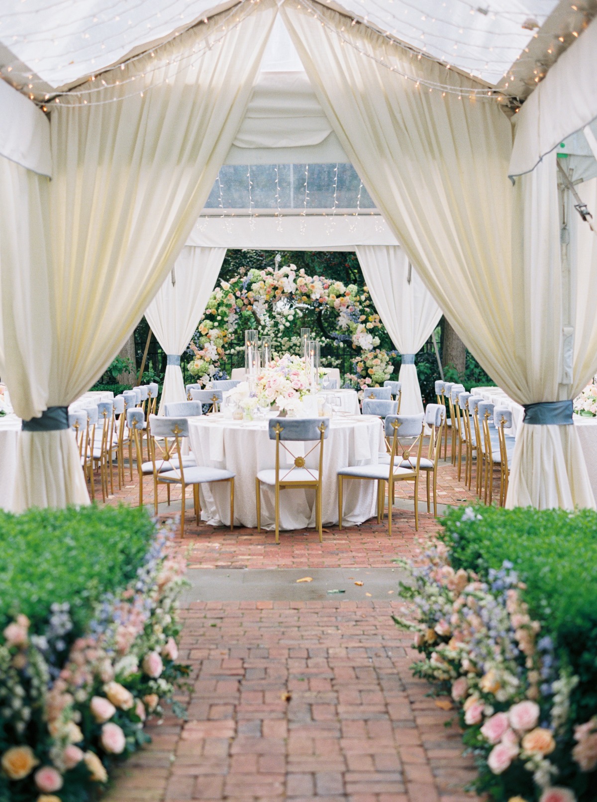 Outdoor Garden Wedding Reception