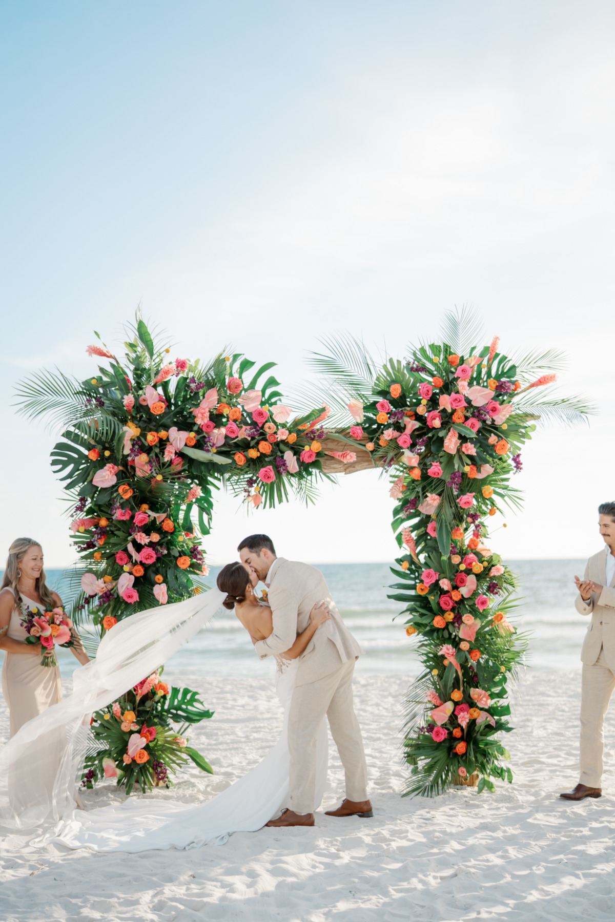 monstera floral installation