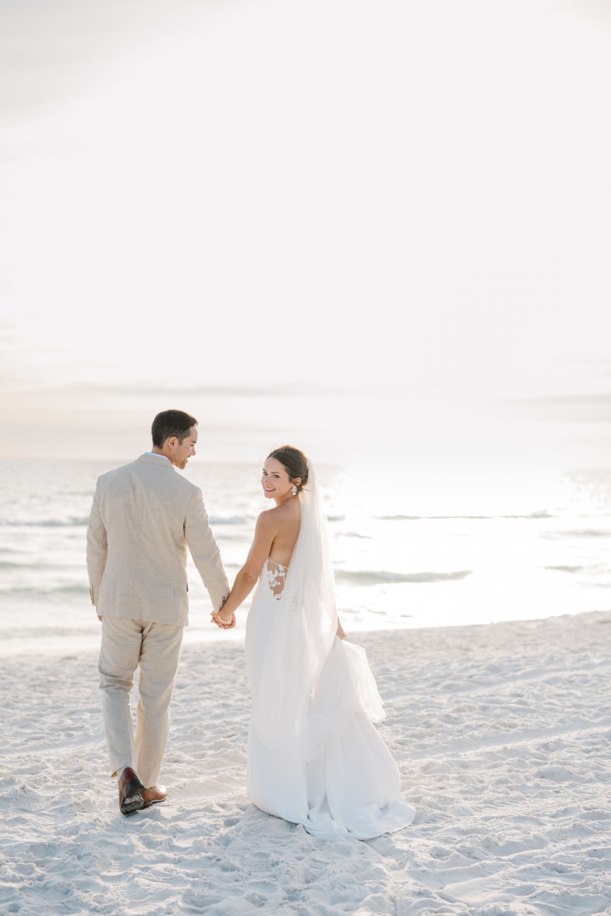 white sand beach wedding