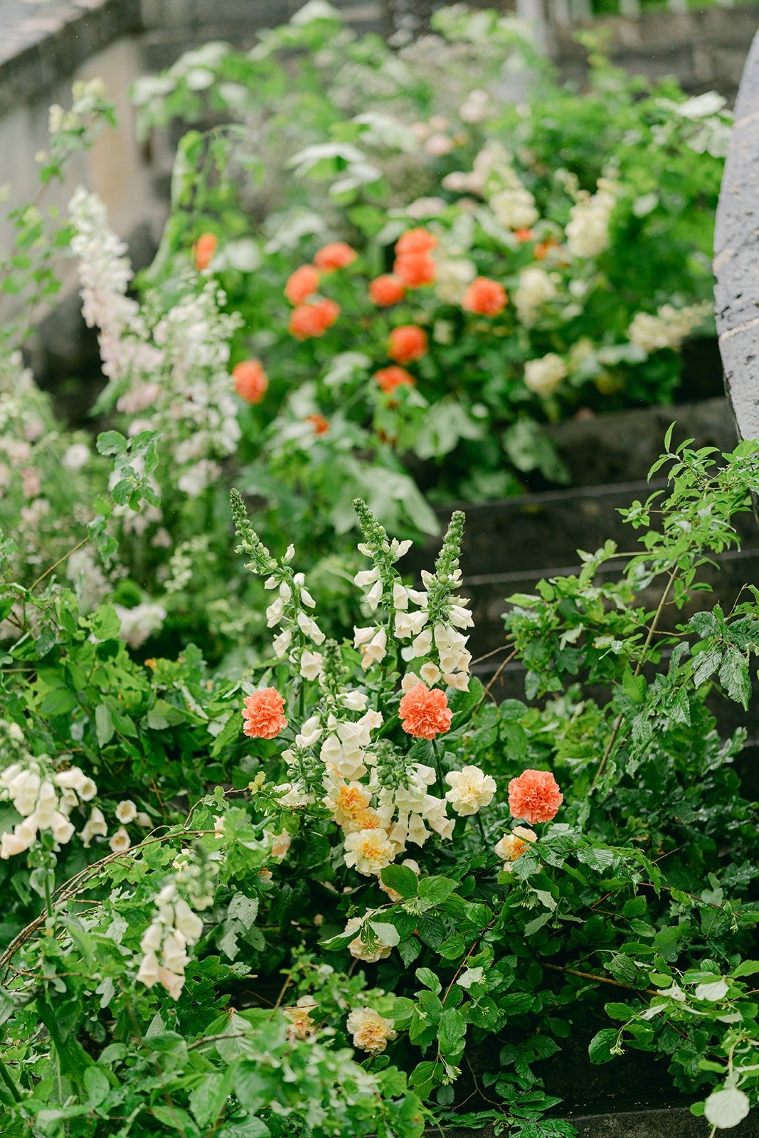 orange and peach wedding flowers