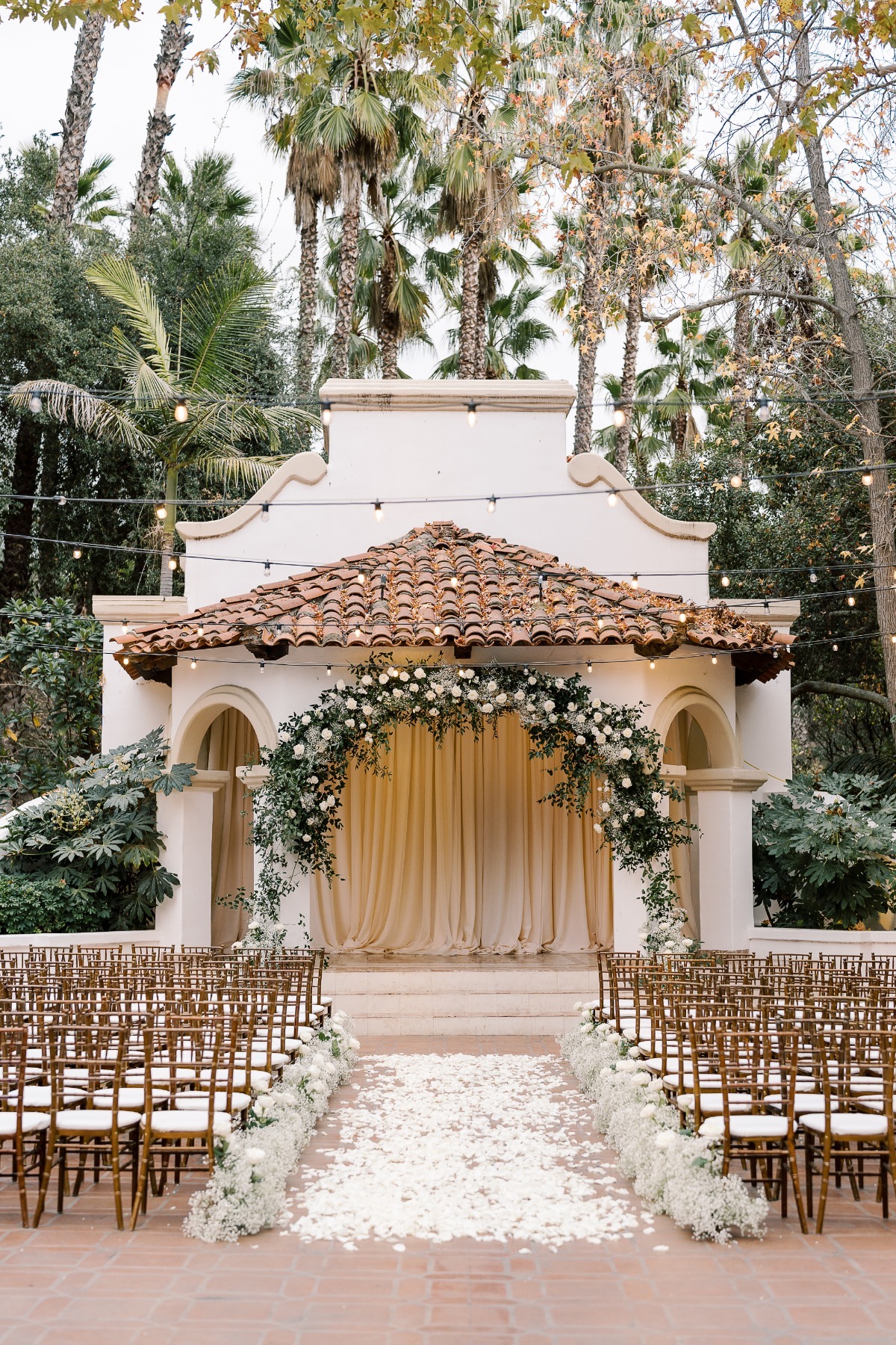 Wedding Aisle With Beautiful Ceremony Backdrop