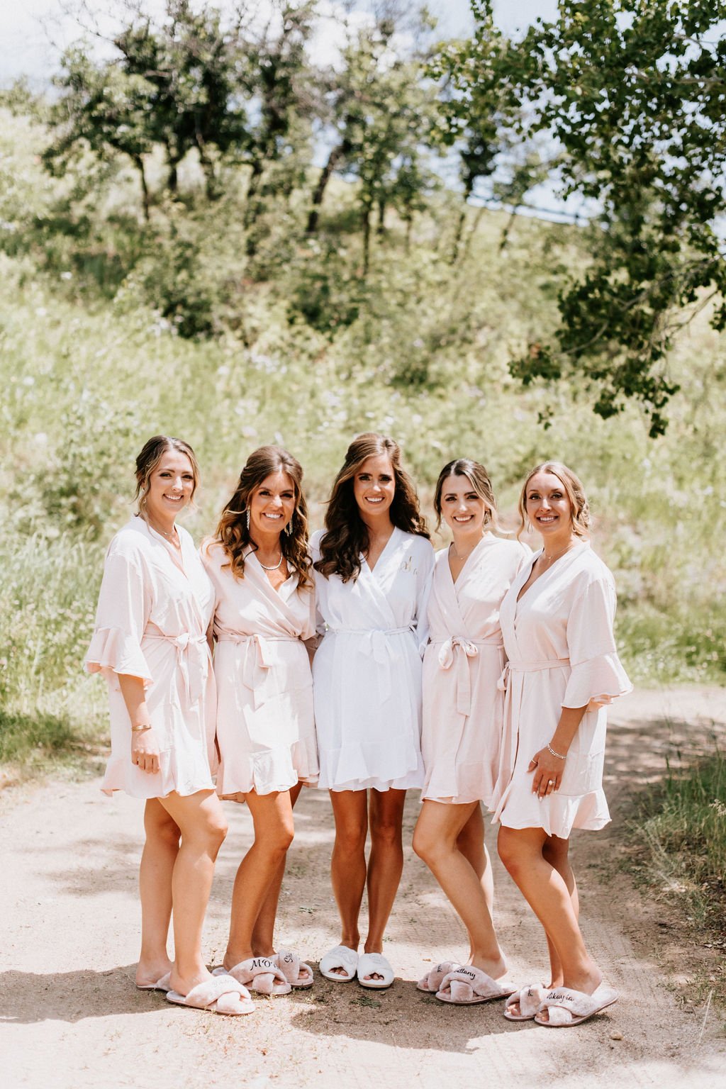 blush robes for bridesmaids