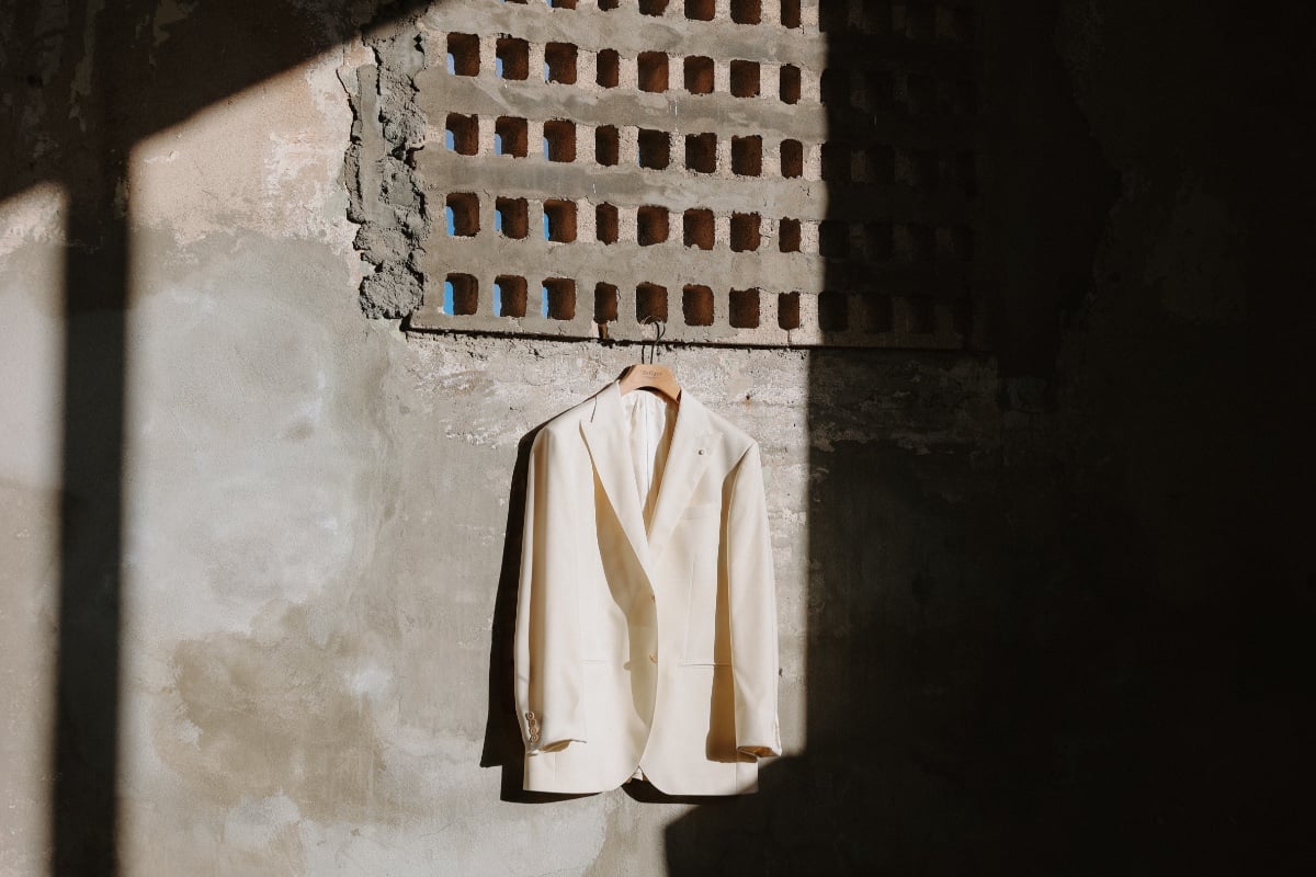 ivory jacket for groom